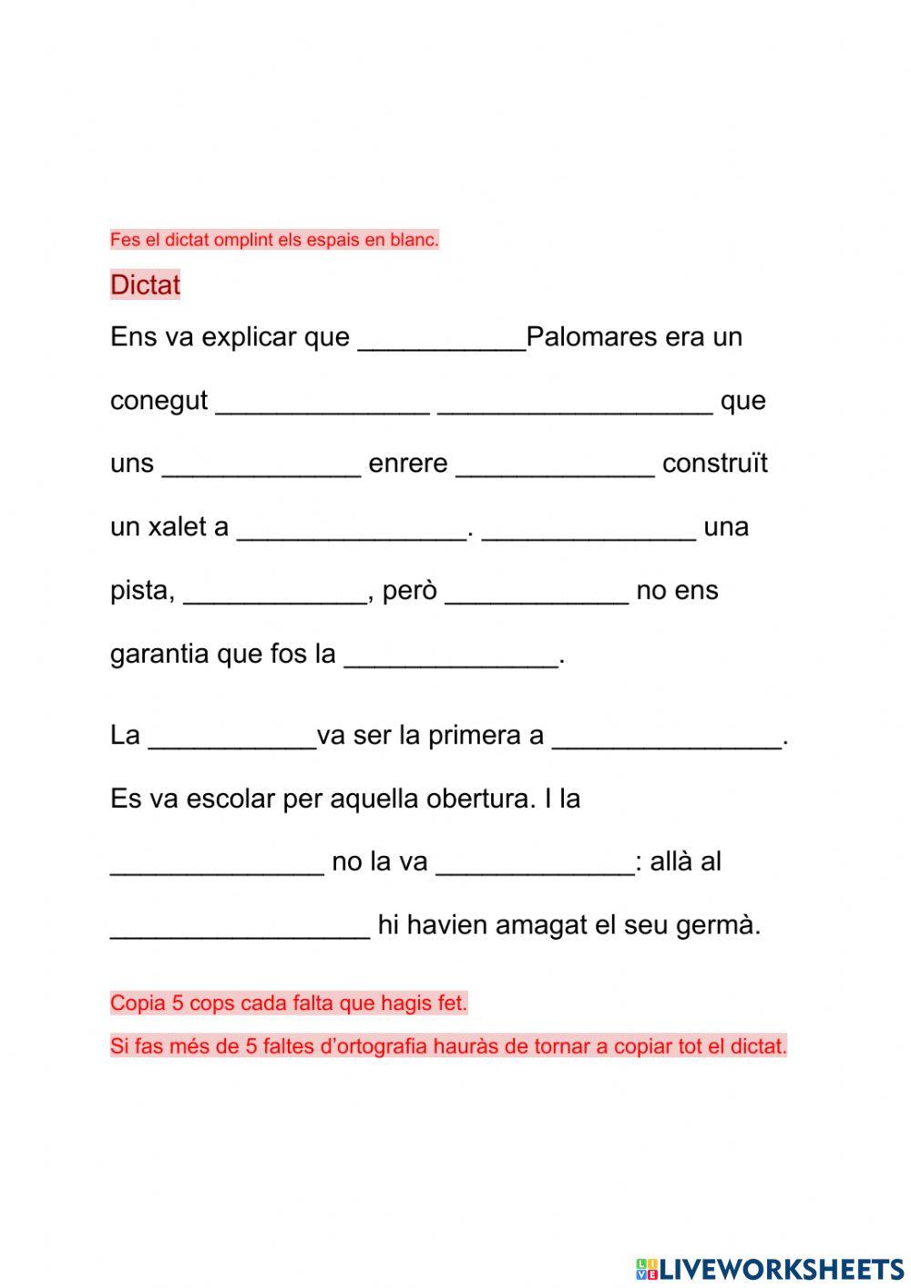 Dictat preparat - La dièresi