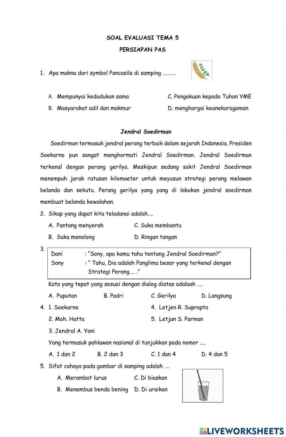 Evaluasi persiapan pas