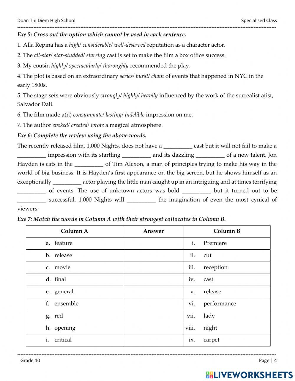 Advanced Vocabulary U3