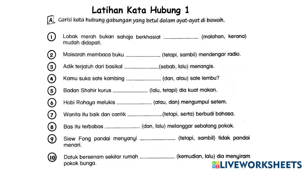 Latihan Kata Hubung 1