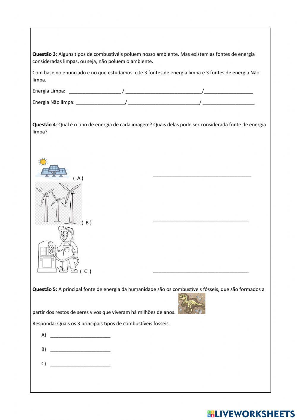 Avaliação de Ciências 5º ano dezembro 2021