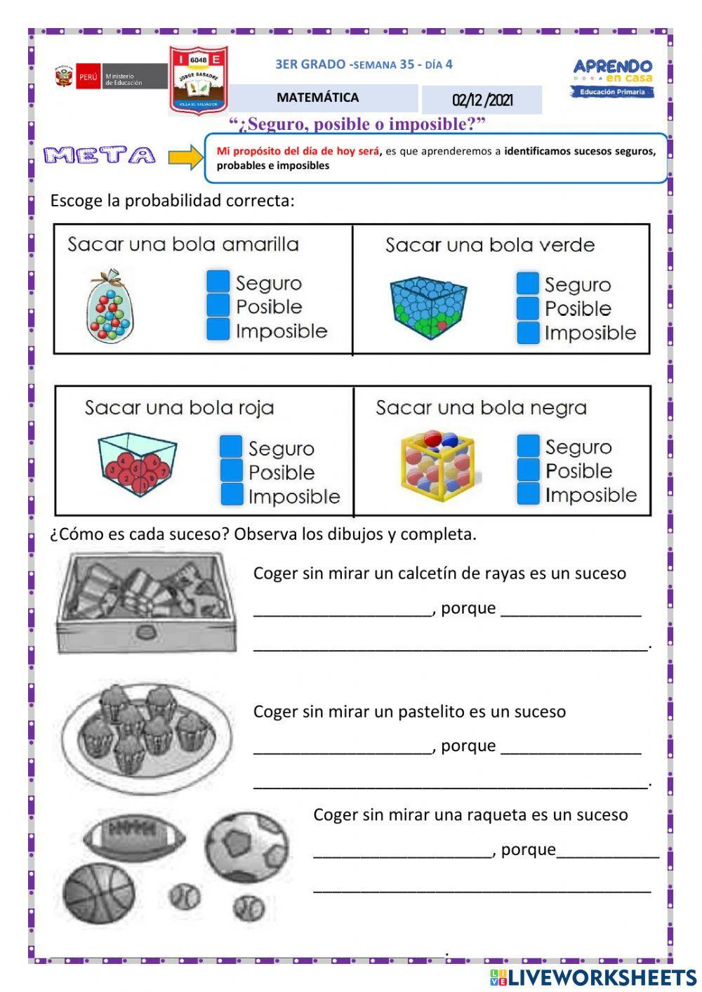 Seguro, posible o imposible