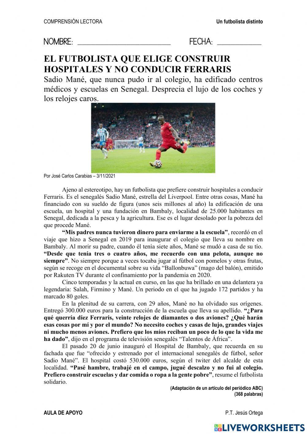 Un futbolista diferente