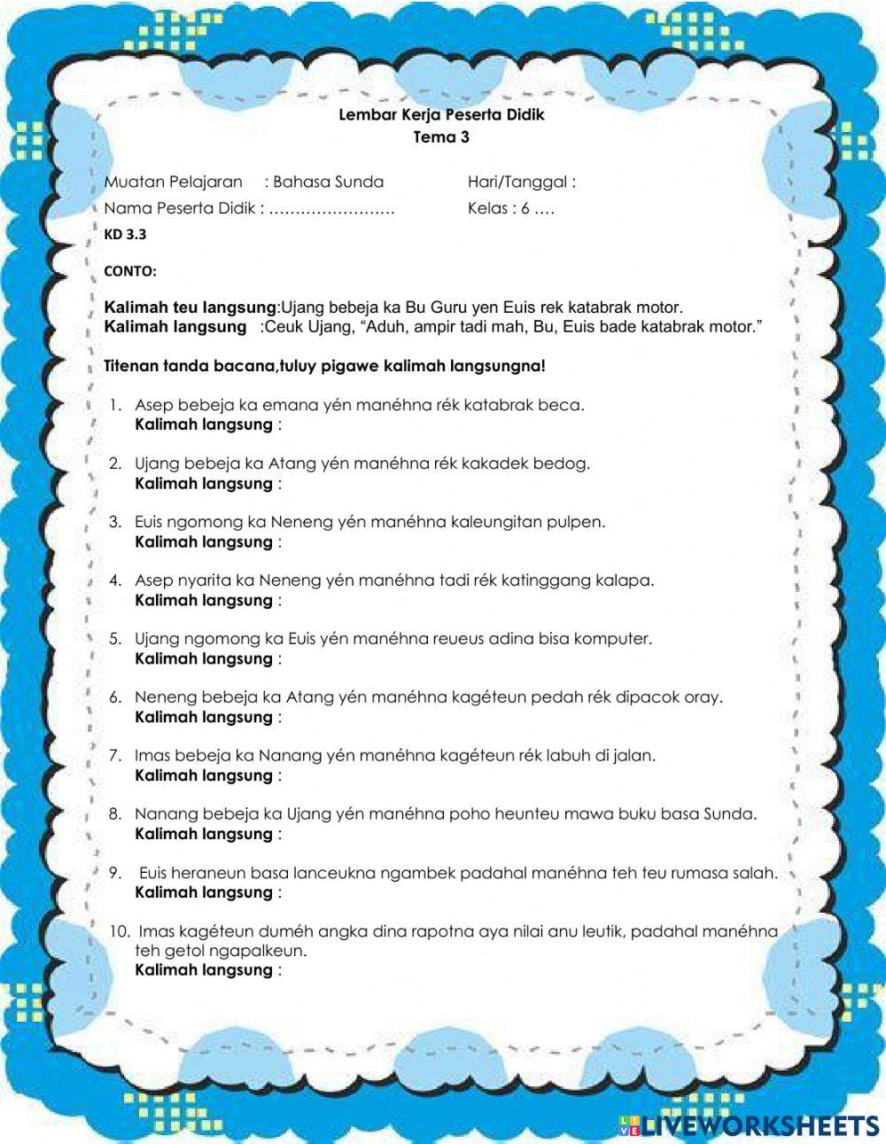 LKPD Bahasa Sunda KD 3.3