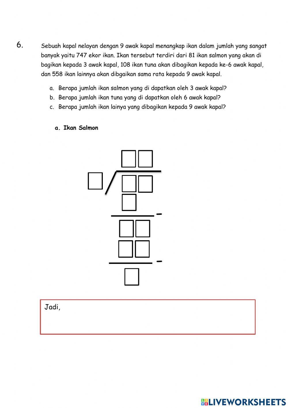 UH Matematika Pembagian