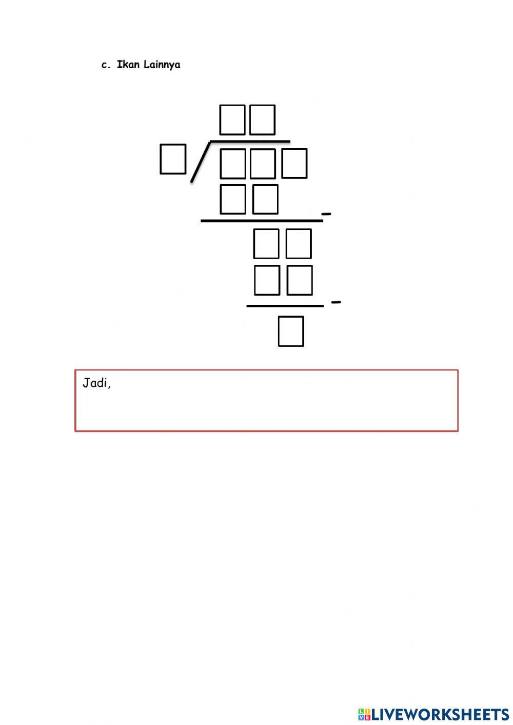 UH Matematika Pembagian