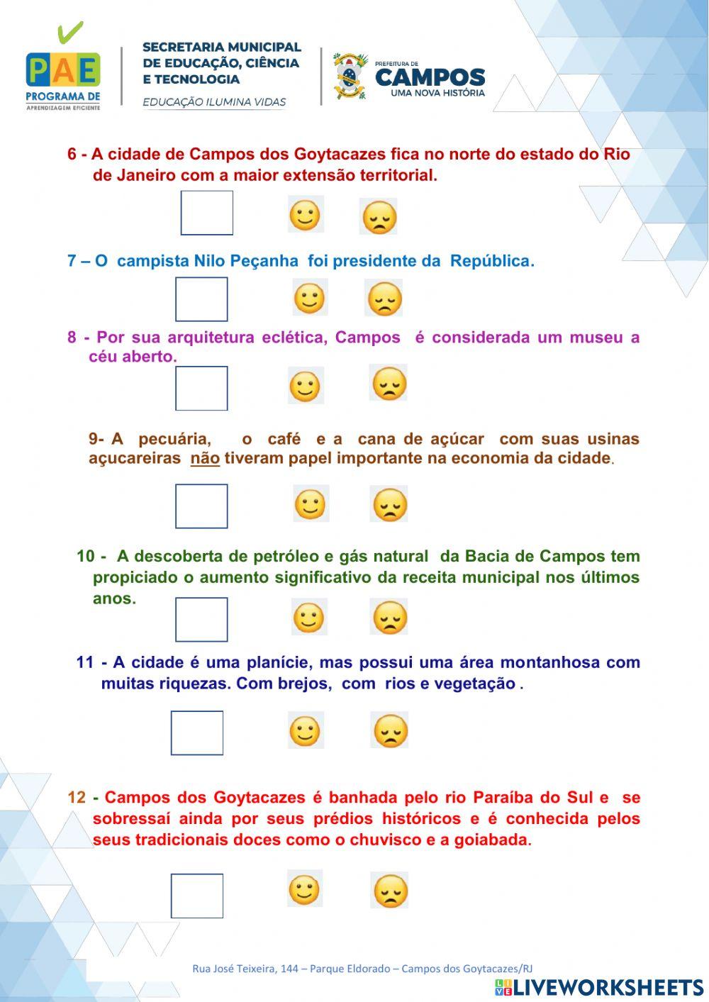 História de Campos dos Goytacazes e Paisagem Natural e Modificada