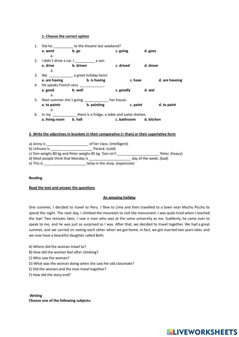 1702863 English File 4th Edition Pre Intermediate Test 1702863 English File 4th Edition Pre Intermediate Test