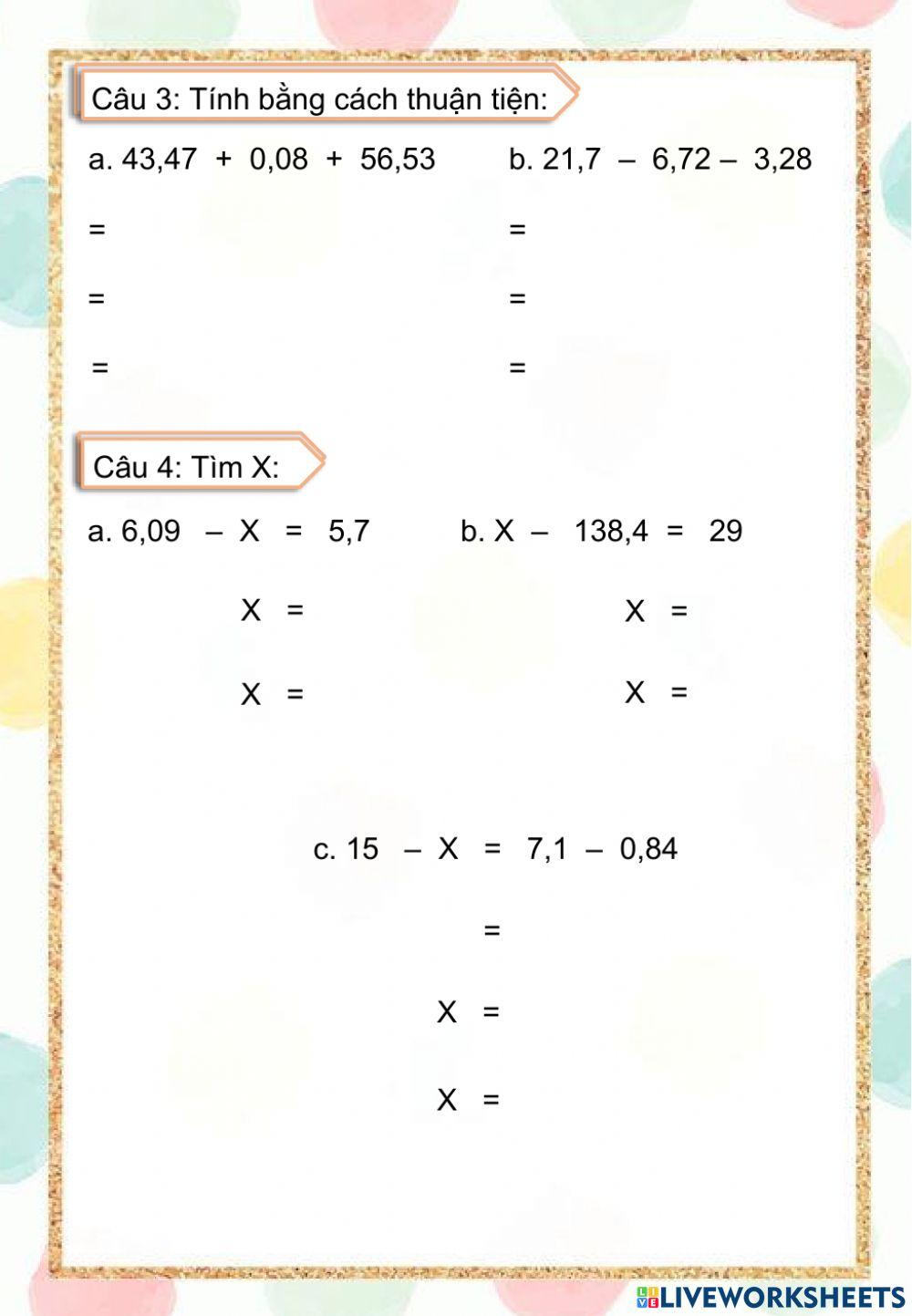 Lớp 5 - Ôn tập cuối tuần 11
