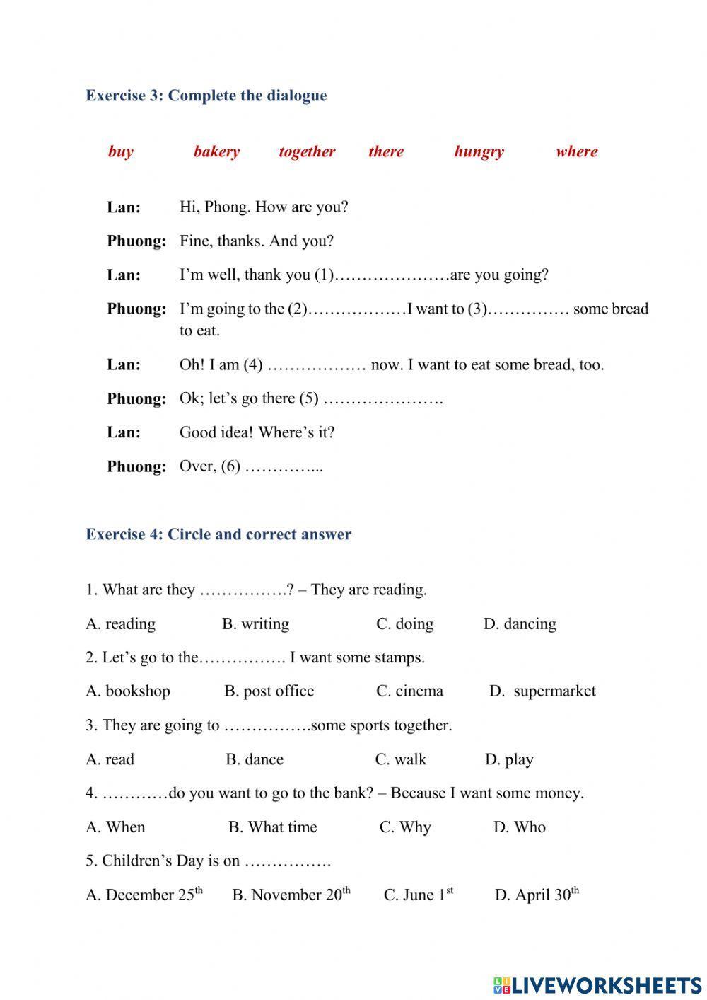 G4 U16: Let's go to the bookshop!