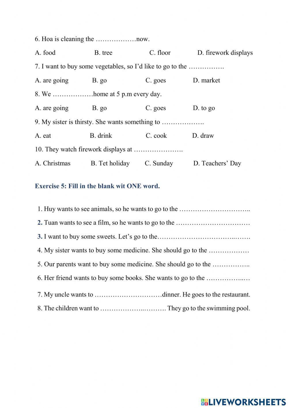 G4 U16: Let's go to the bookshop!