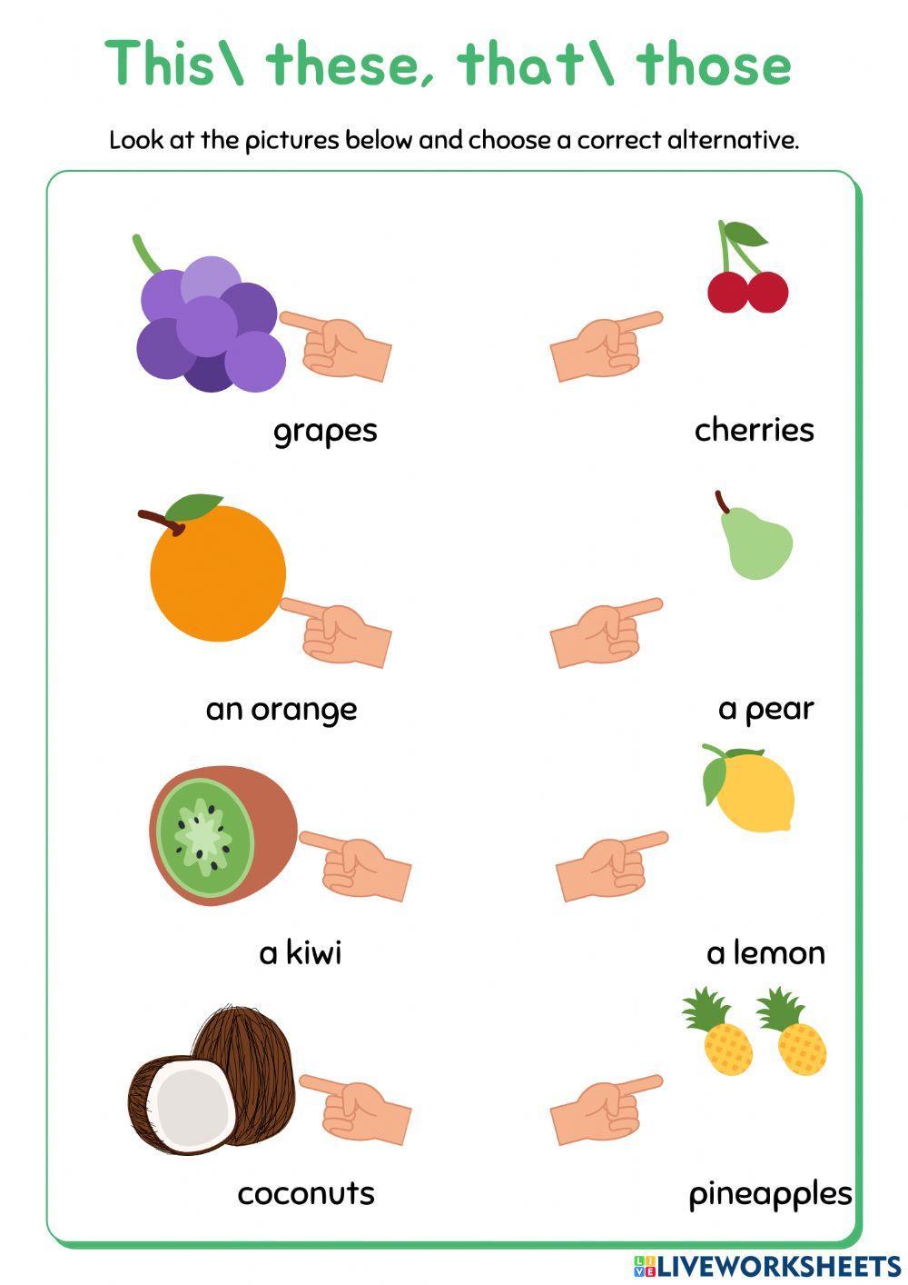 This these, that those