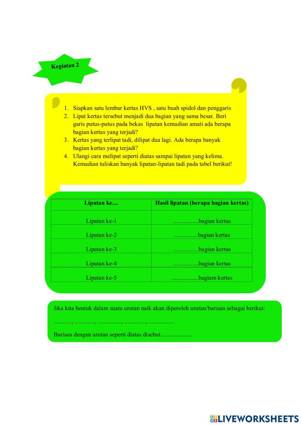 LKPD Barisan dan Deret Geometri