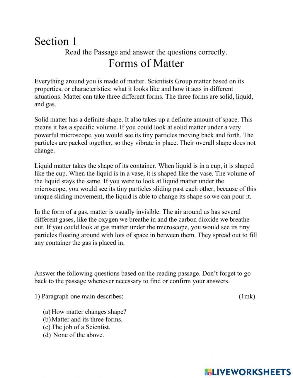 Standard 2 Comprehension