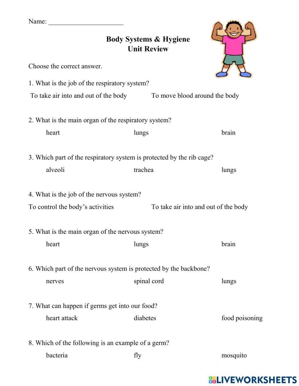Body Systems and Hygiene Unit Review