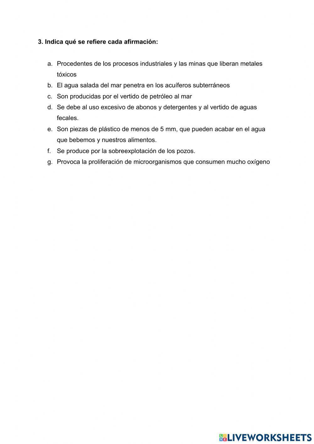 Contaminación del agua