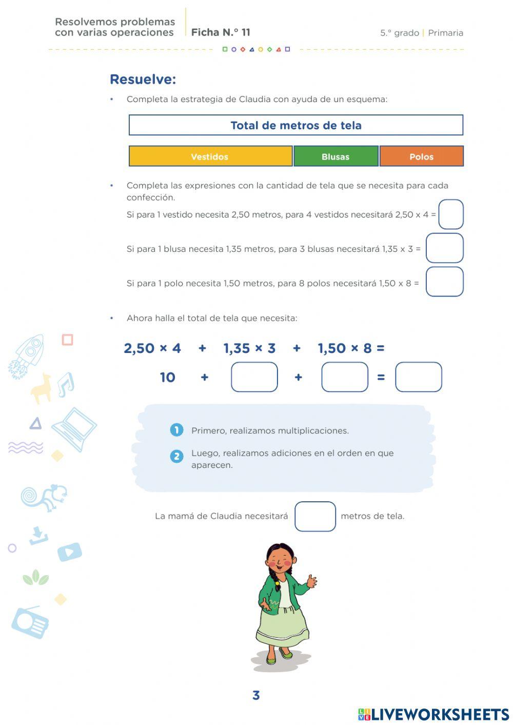 Resolvemos problemas con varias operaciones