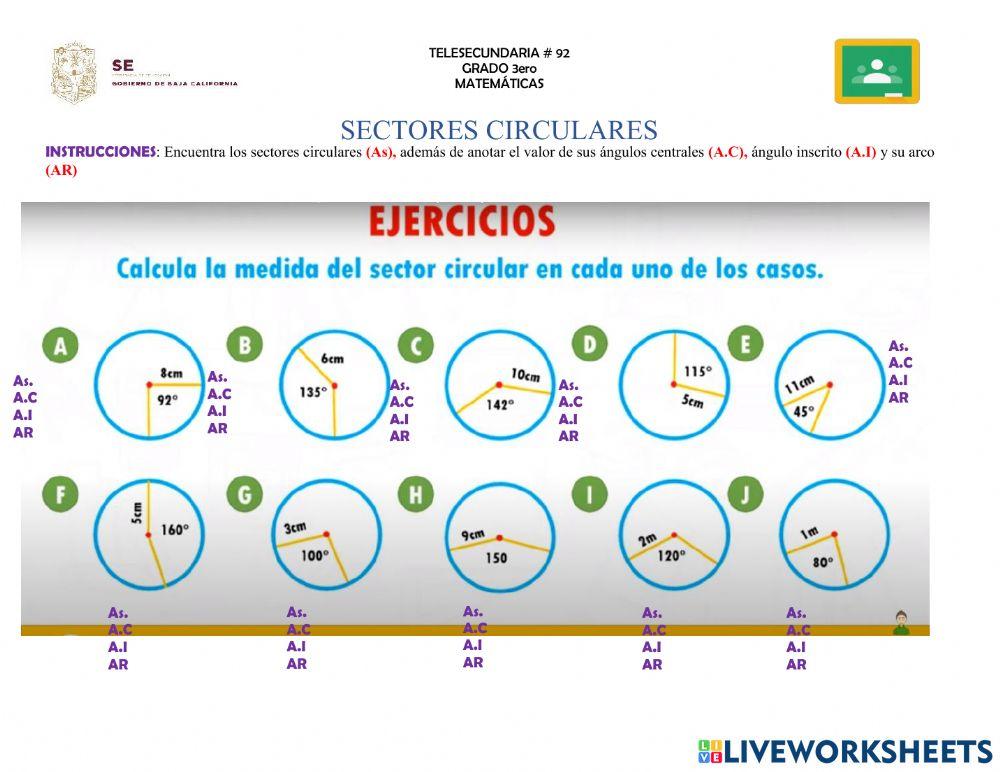 Sectores circulares