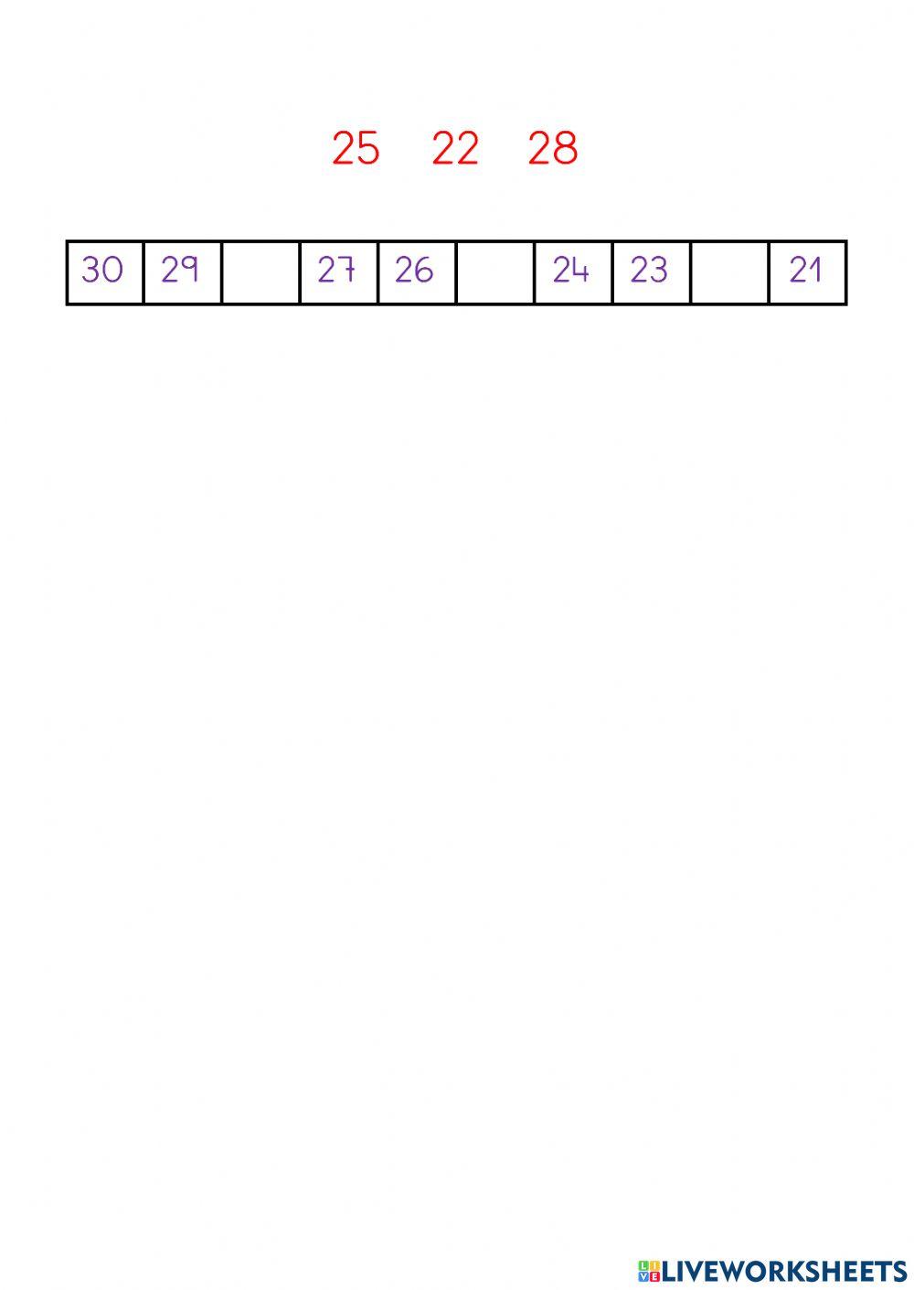 Restas con recta numérica