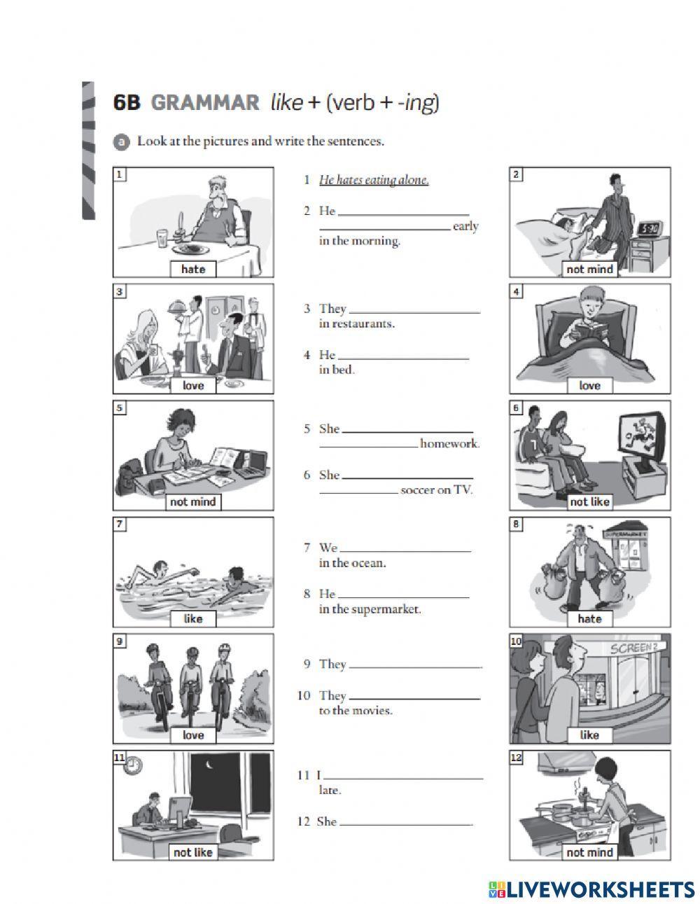 PREINT2 - 6BG - VERBS + ING