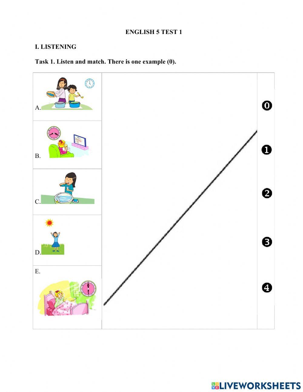 English 5 online exercise for 5 | Live Worksheets