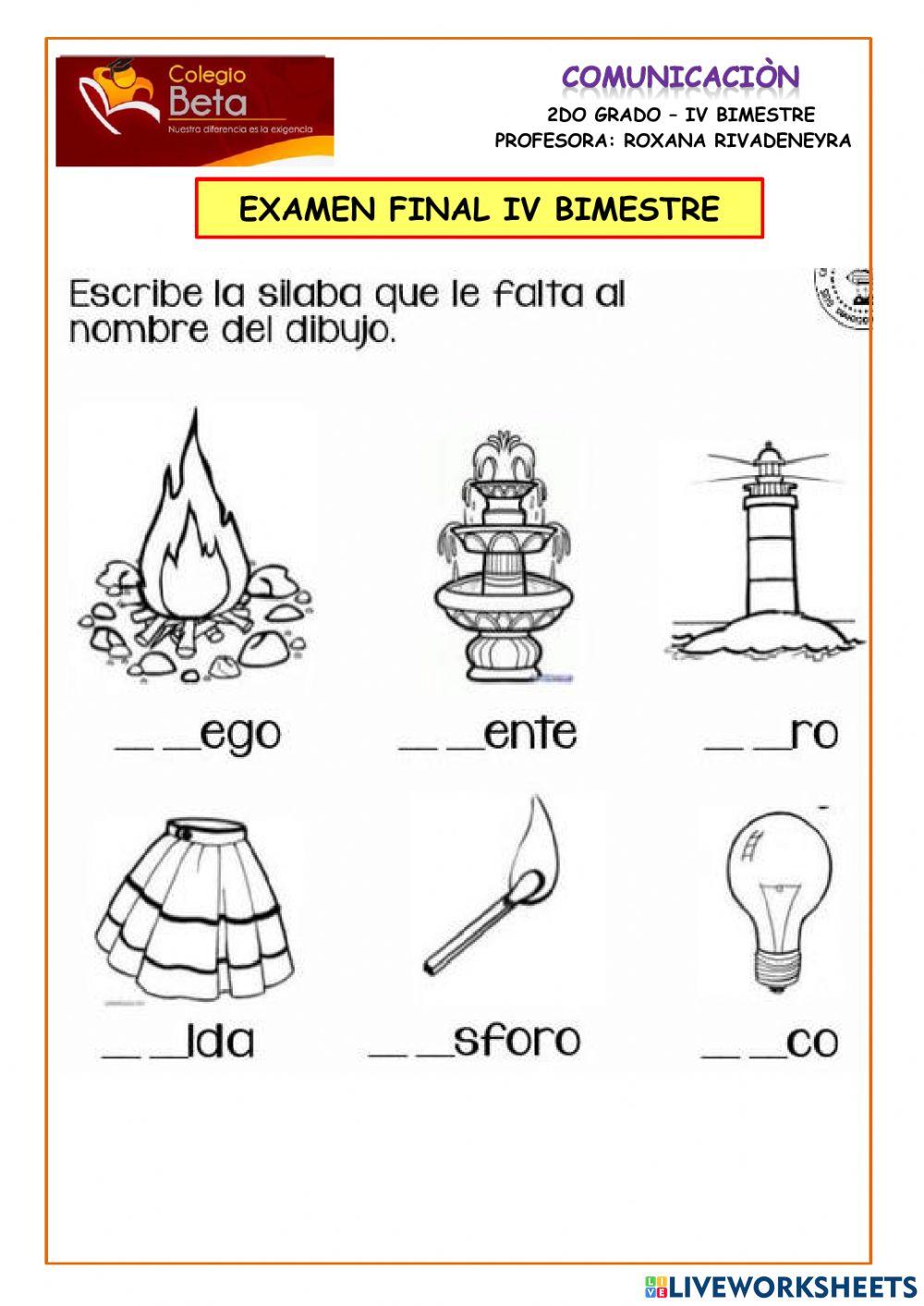 Examen final comunicaciòn