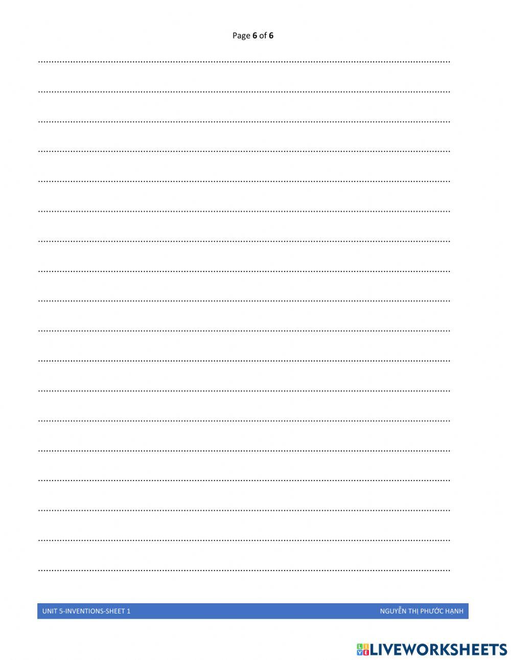 E10-unit 5-inventions-sheet 1