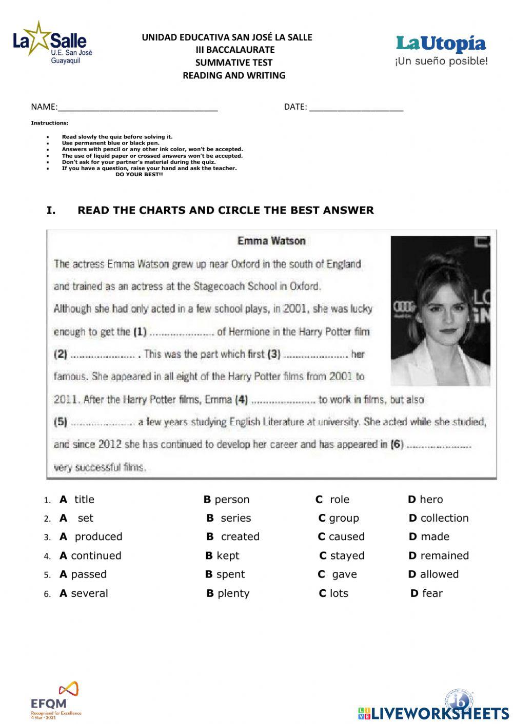3512512 | II TERM II PARTIAL ROW 3 READING AND WRITING |