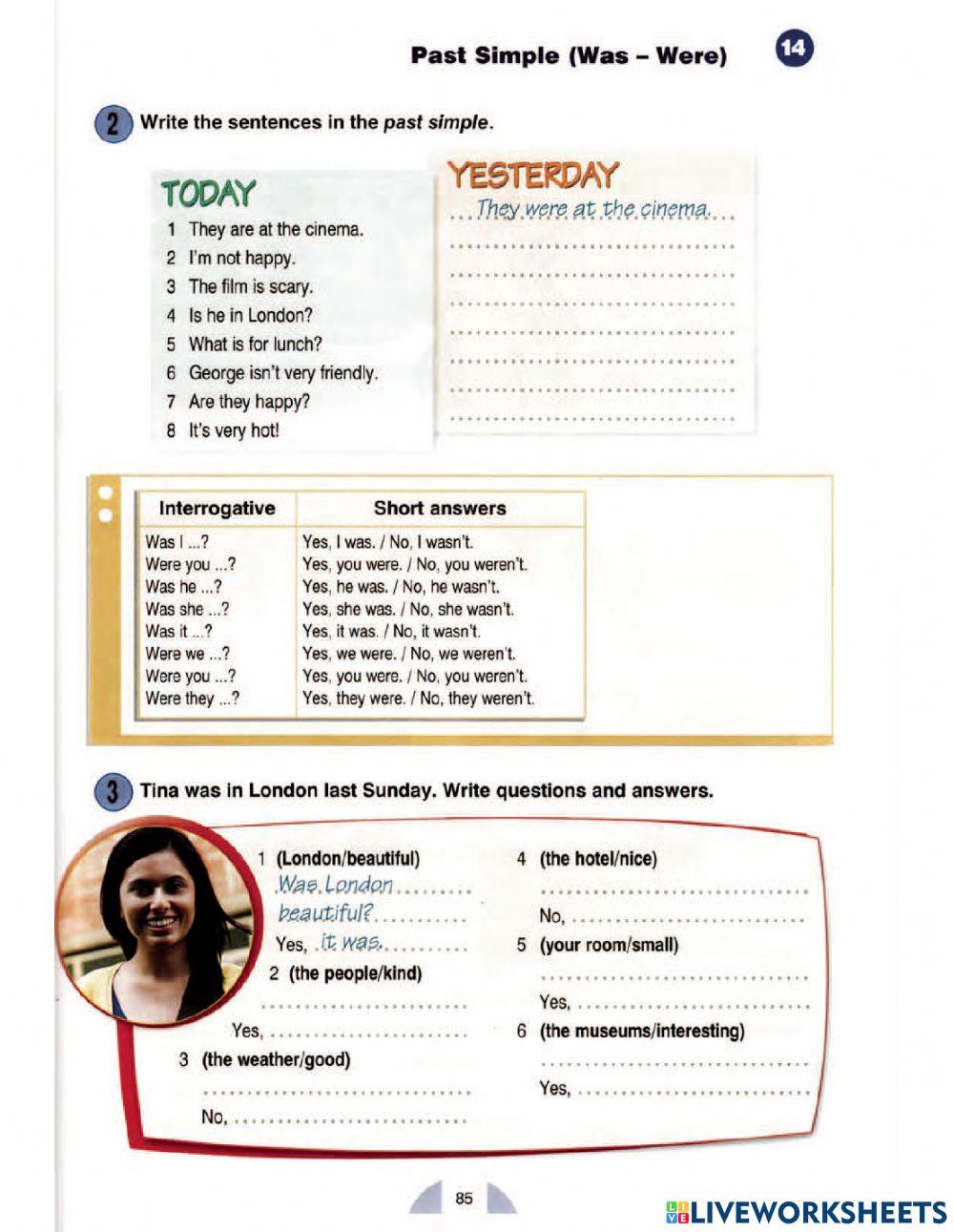 Kid class - Unit 17 - Past simple (was-were-had)