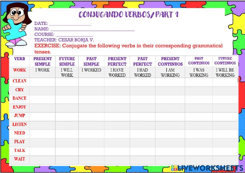 Conjugando verbos -1