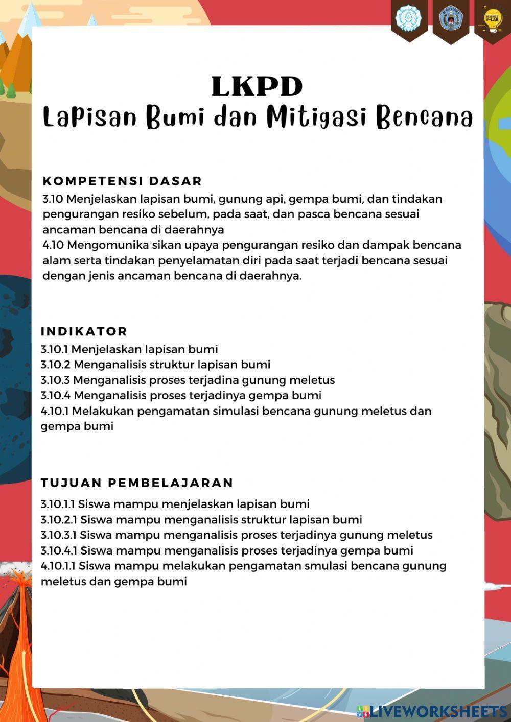 Lkpd bab 6 Lapisan Bumi