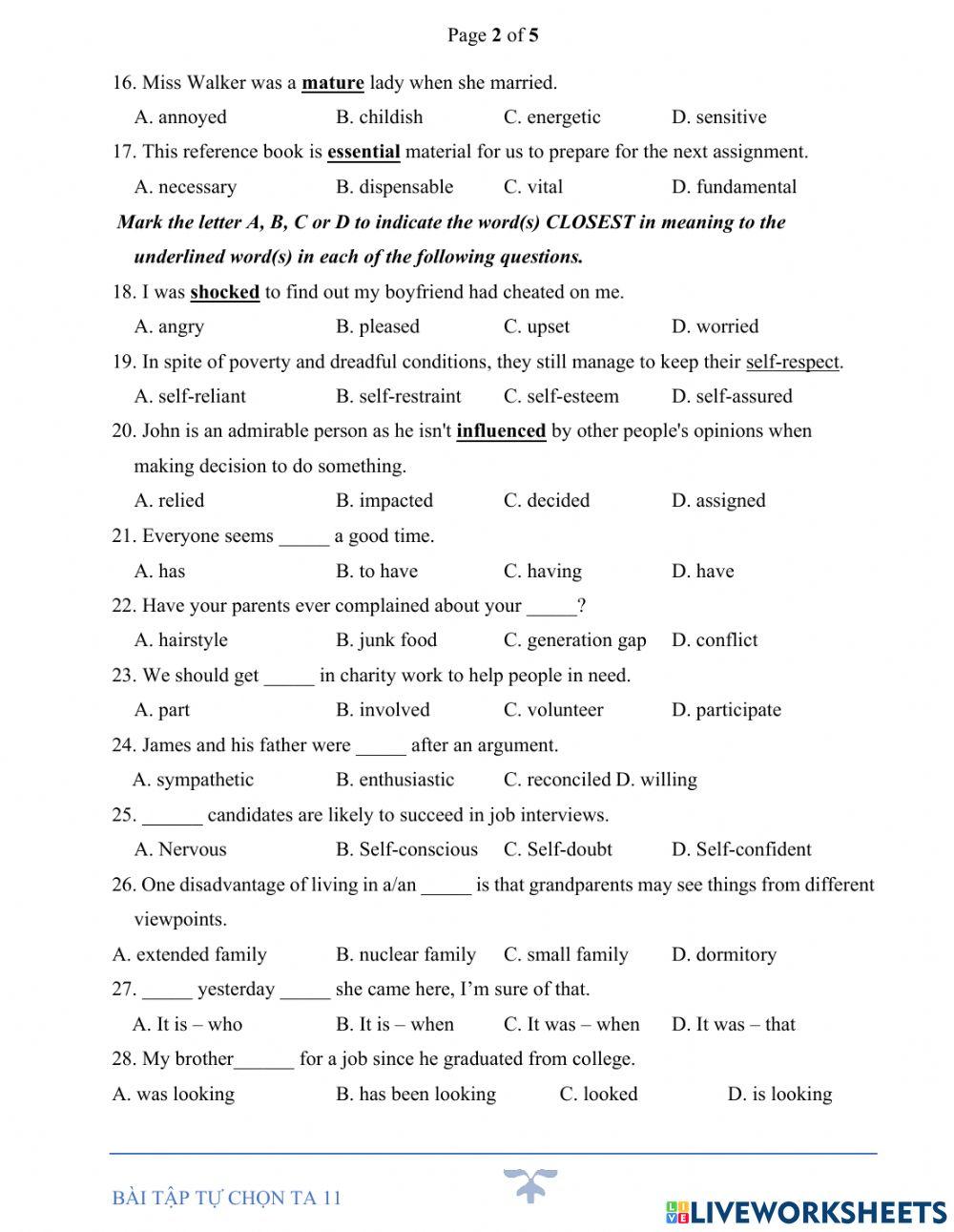 De cuong on thi hki-ta 11