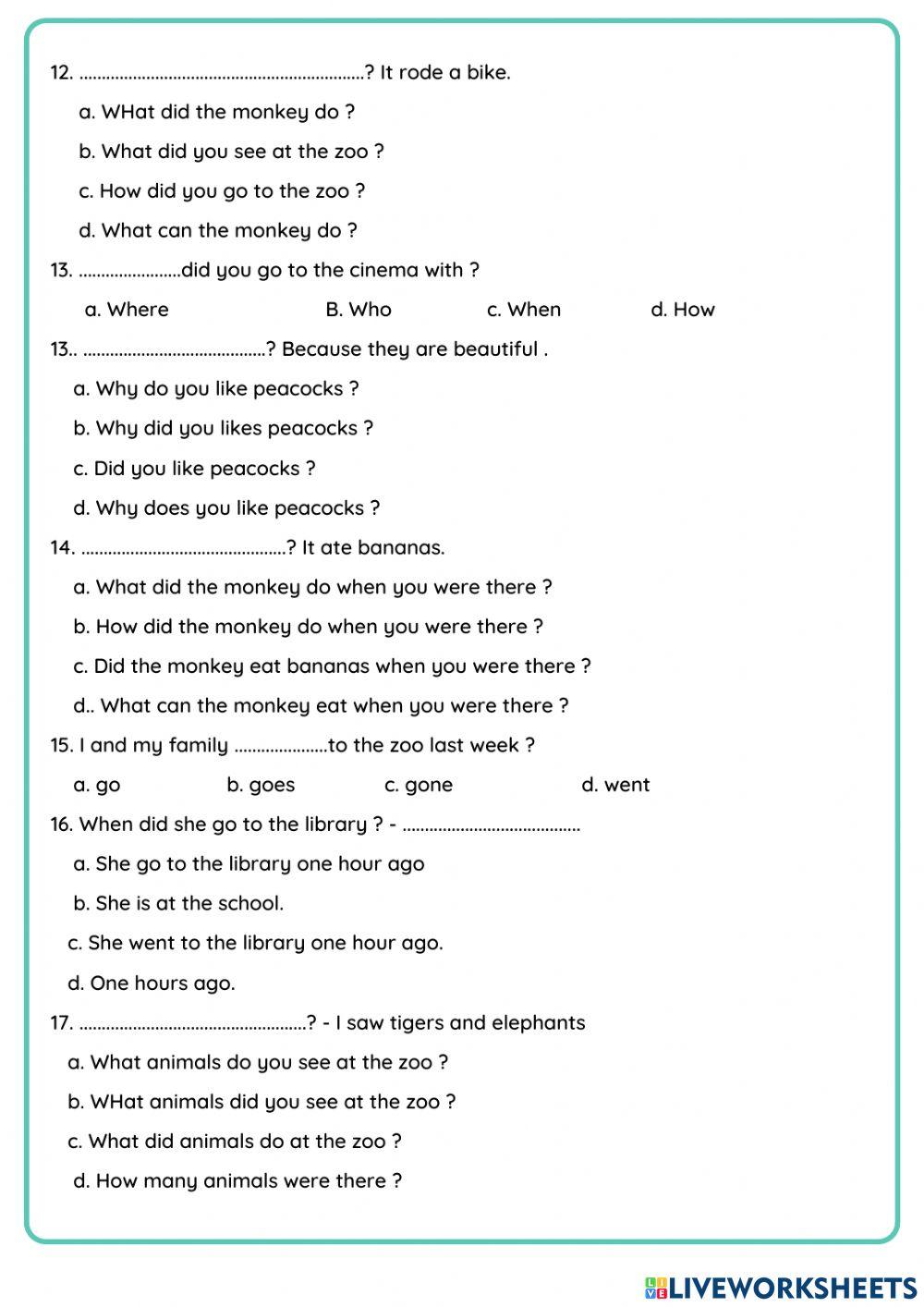 Worksheet-Unit 9