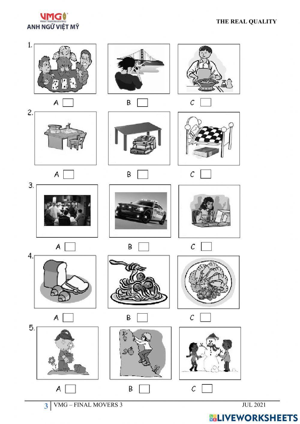 Final Test - Peafowl M3 - Listening