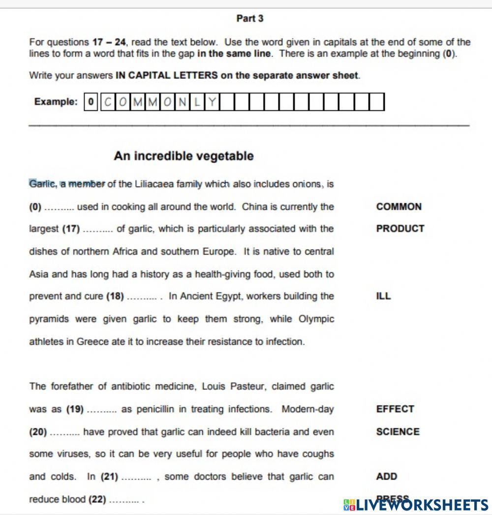 Homework 3f online exercise for | Live Worksheets