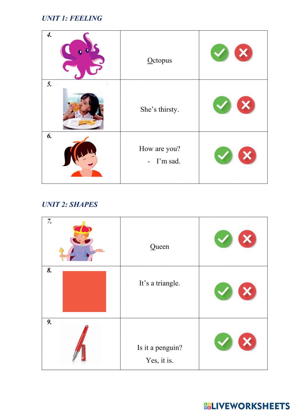 G2 - tick or cross b6