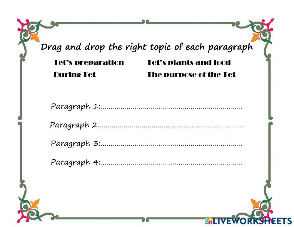 Topic matching (unit8-e11) 1745929 | pham thi thu hong