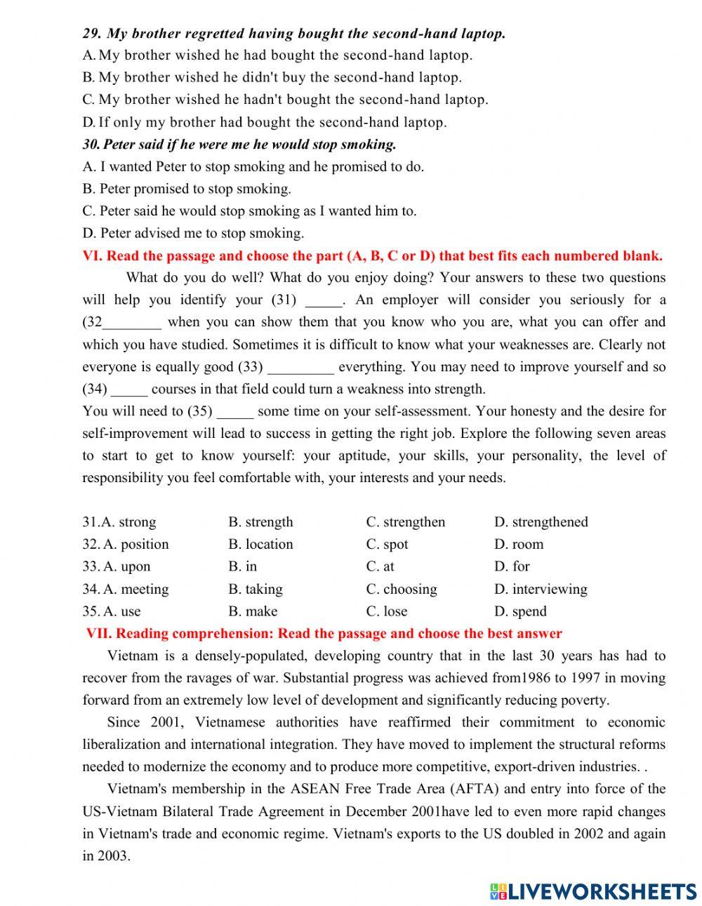 Review 1st Term Test 2