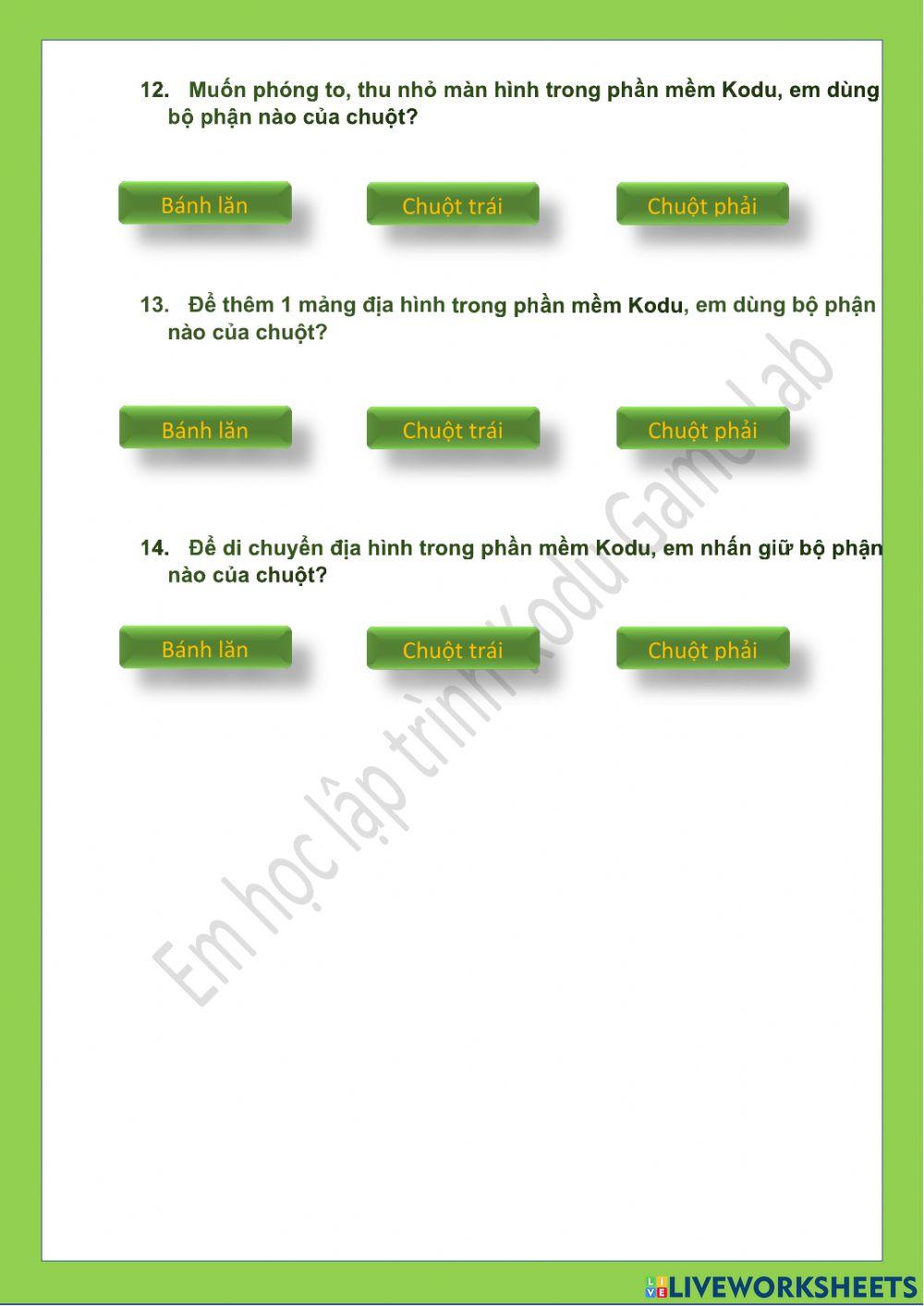 Tin học 1-Tuần 12-Ôn tập học kỳ 1