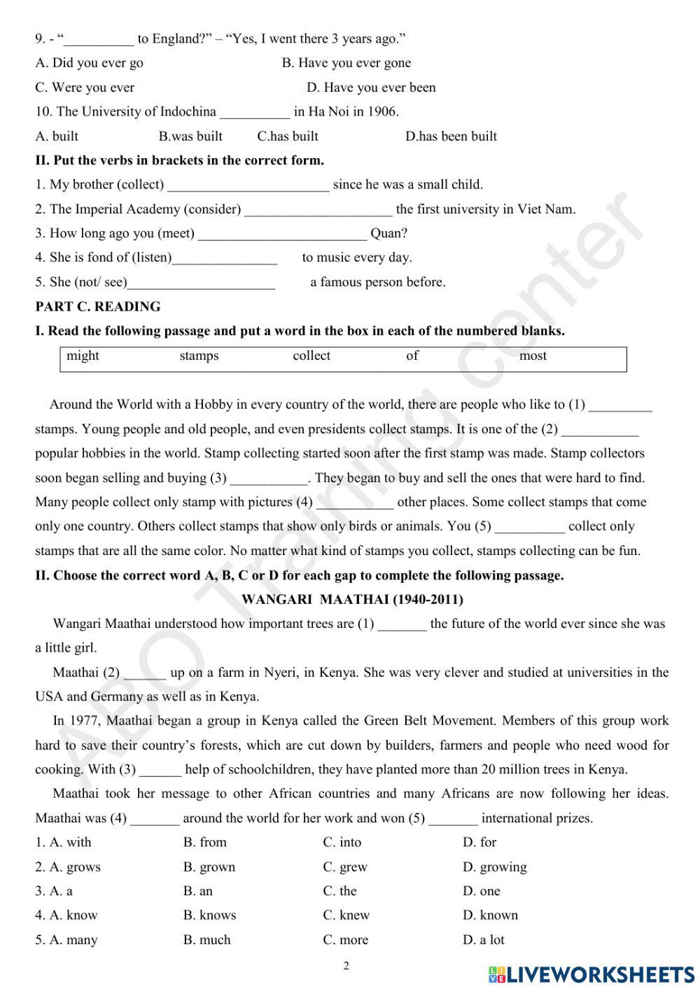 Grade 7 final first term test 1