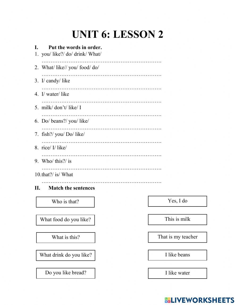 Everybody up starter unit 6 lesson 2
