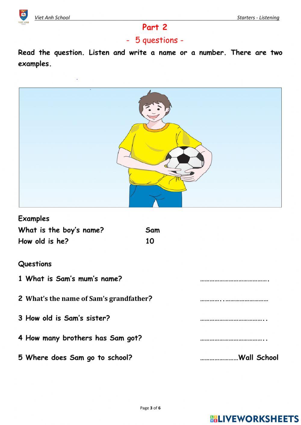 Starters listening 03