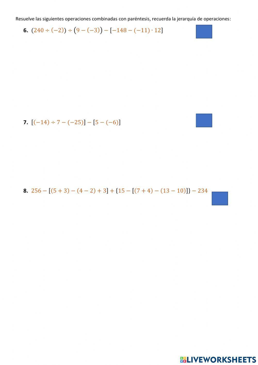 Operaciones Combinadas
