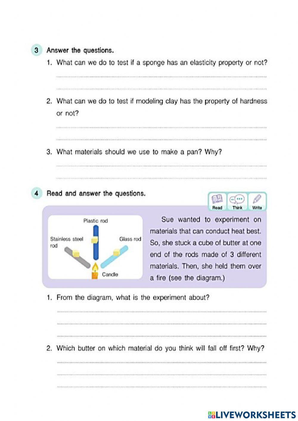 GRADE 4 UNIT TEST: MATERIALS AND MATTER PART 1