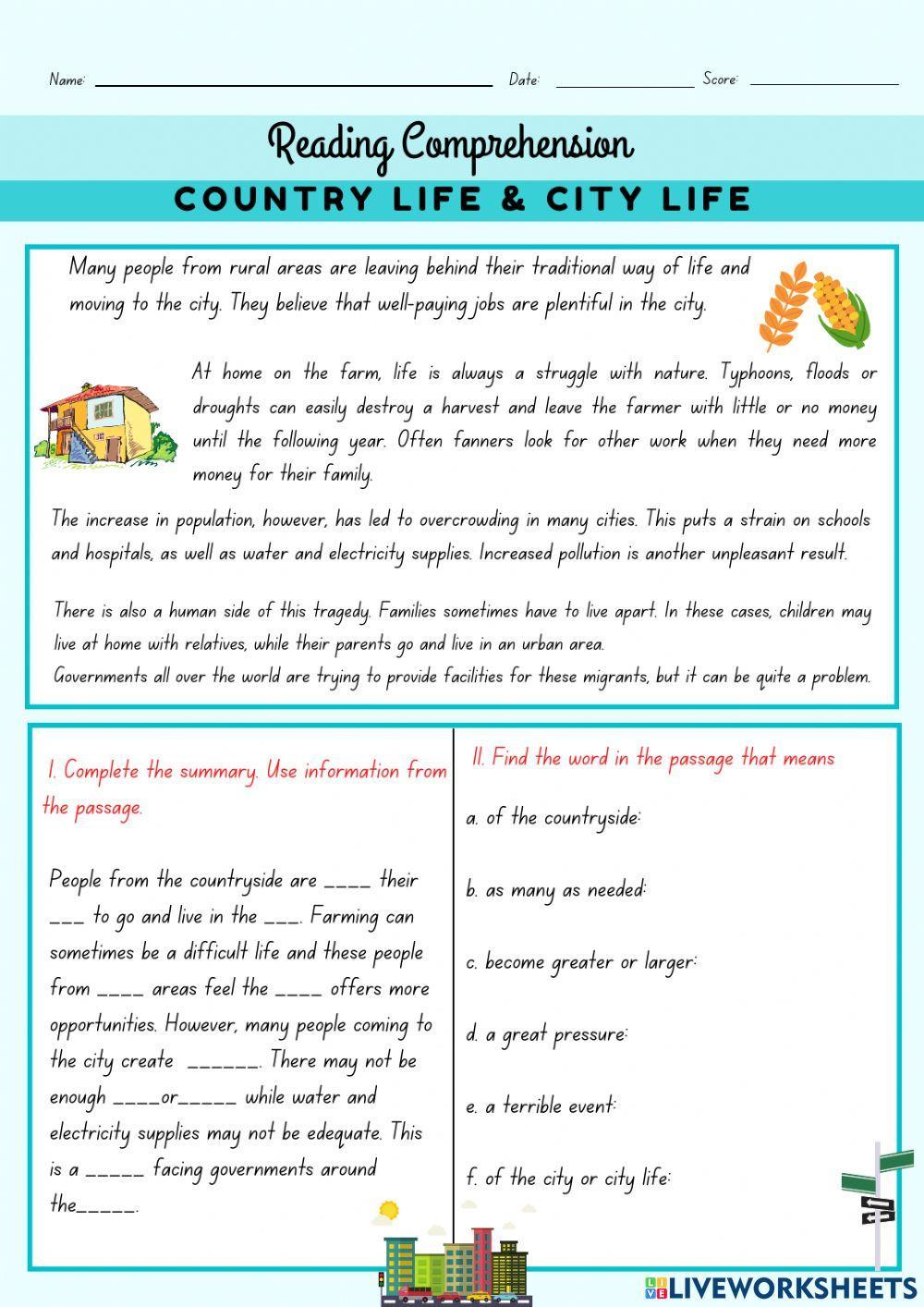 Country life & City life