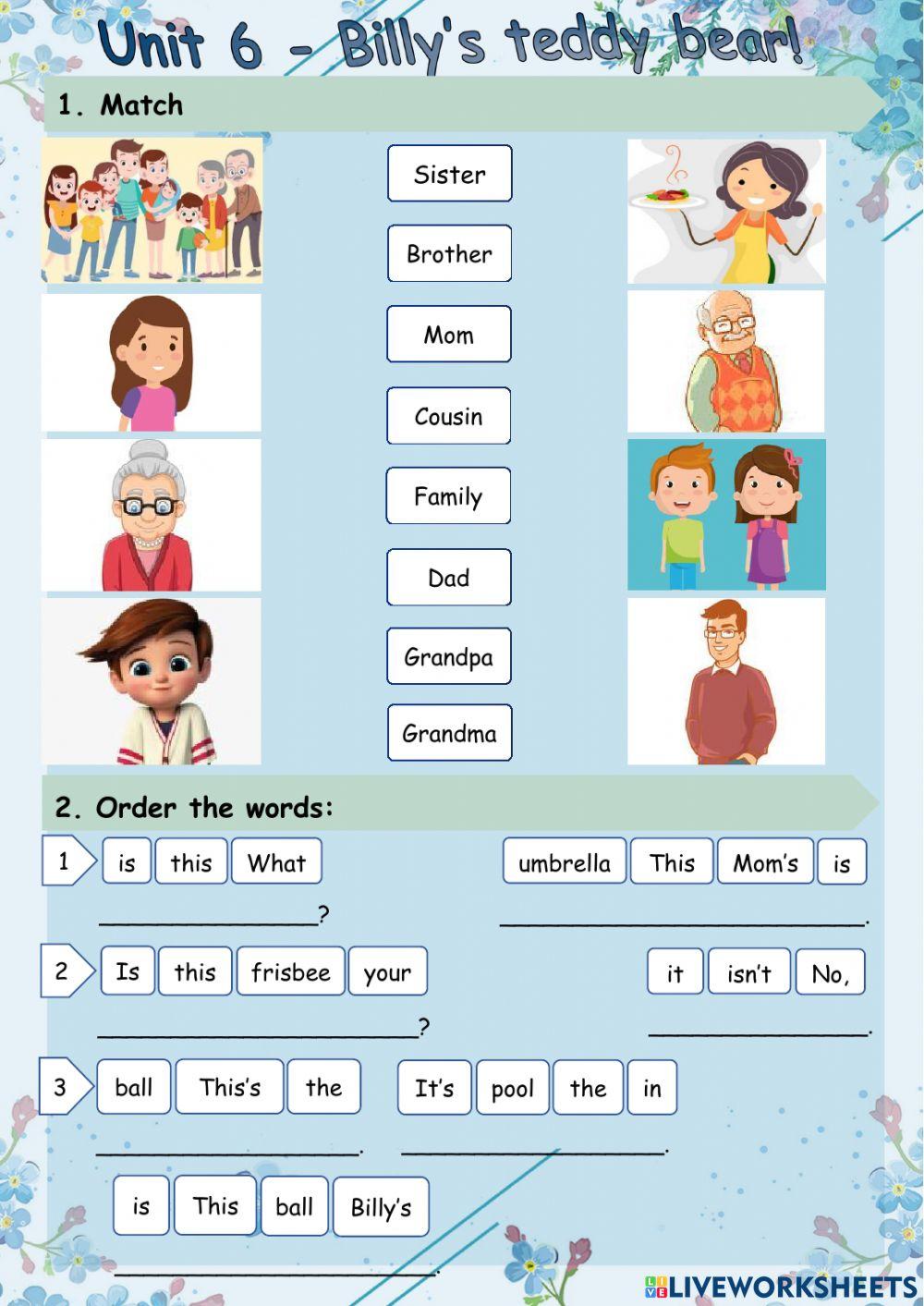 Grade 3 - unit 6 - part 1