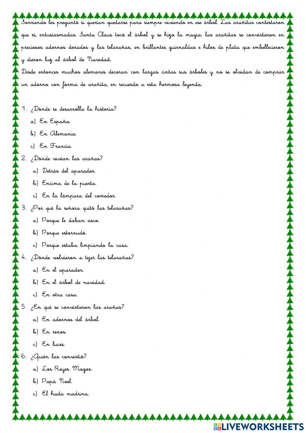 Las arañas de la Navidad