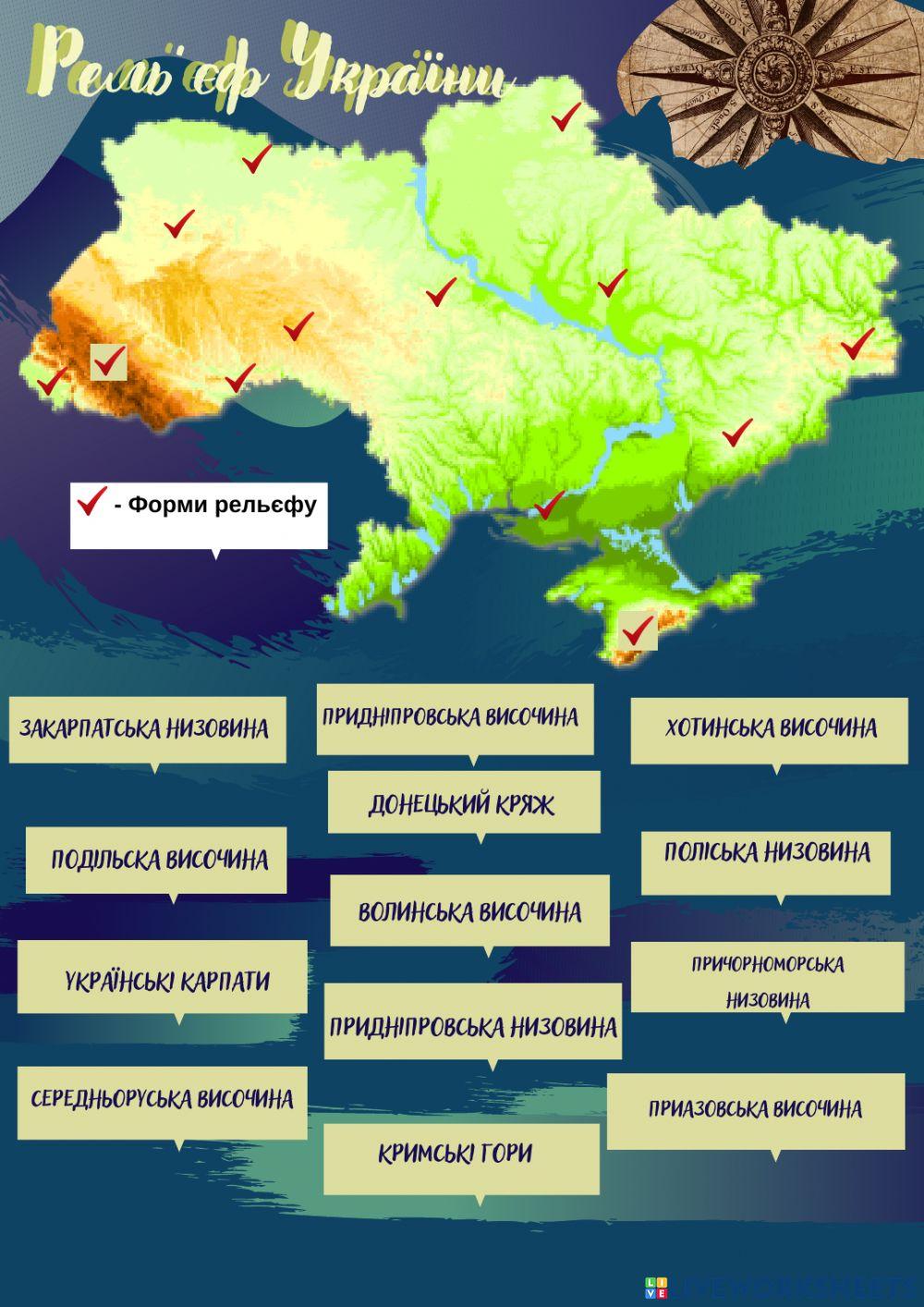 Форми рельєфу України