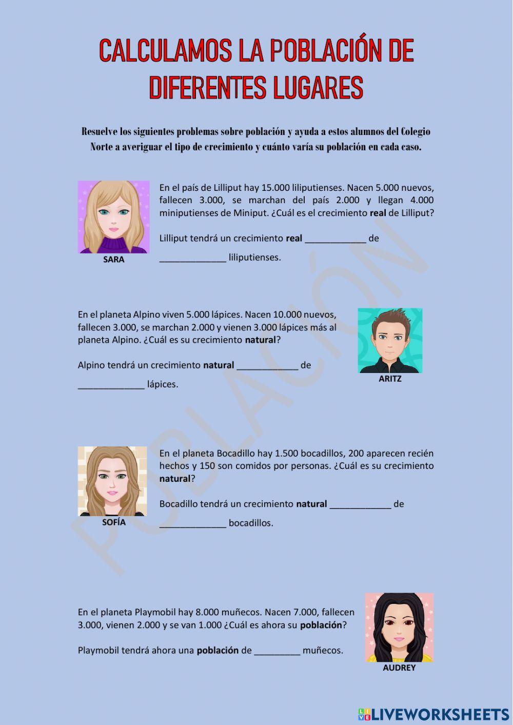 Problemas de población