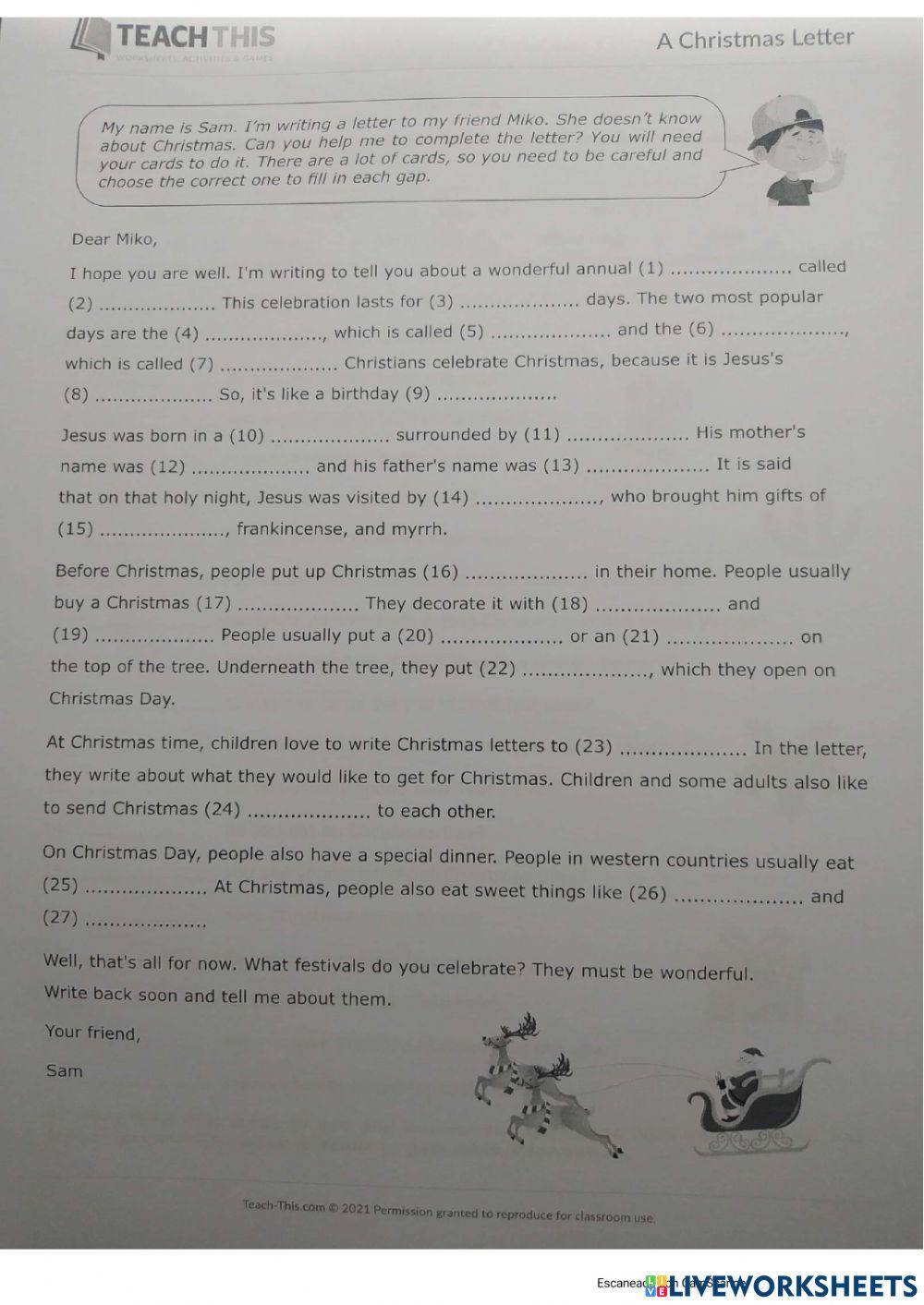 Christmas activities